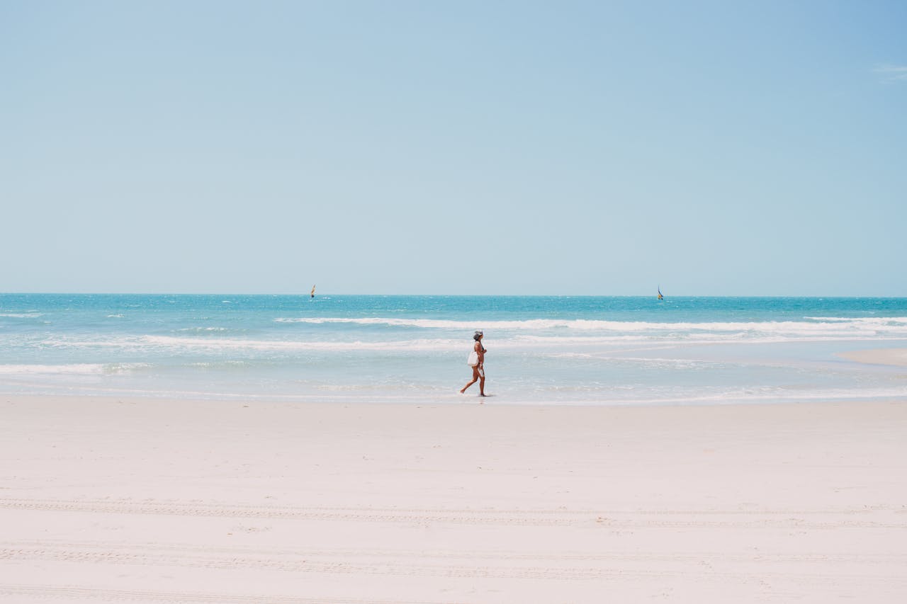 Relaxing Walk on Canoa Quebrada Beach